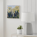 Yellow Flower Field. - Print on Wood Canvas