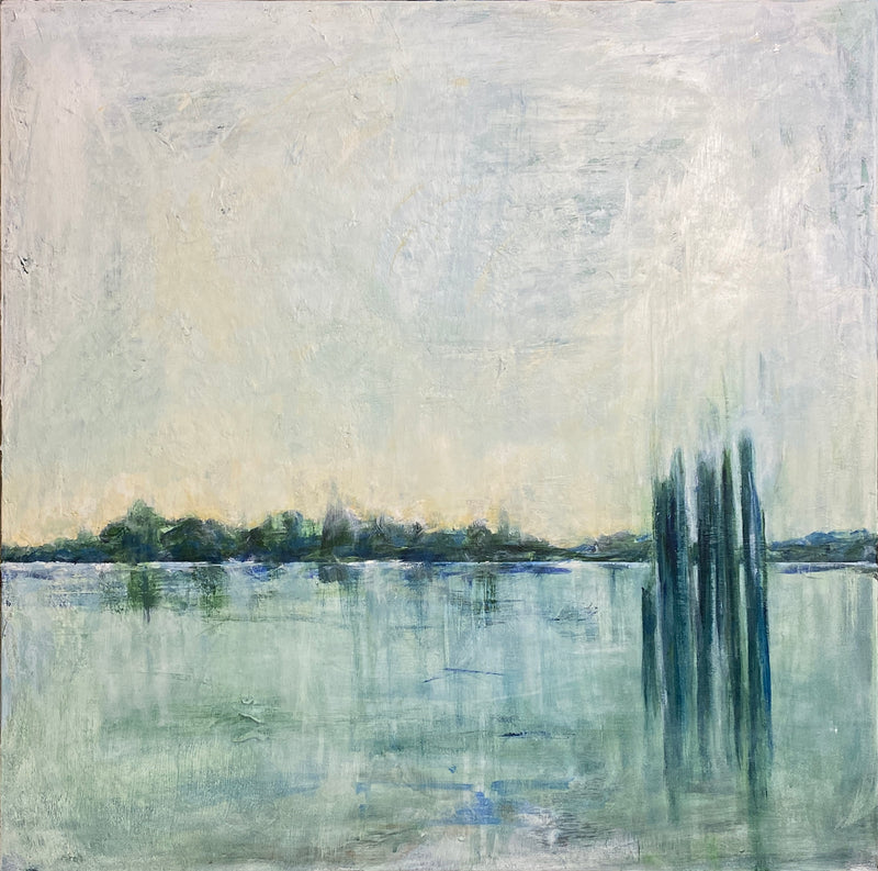 Columbia-River-I-Original-Acrylic-Contemporary-Abstract-Von-Aldenbruck-Studio-Portland-Oregon-Whites-Greens