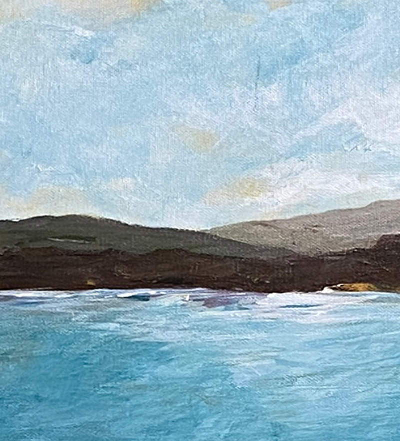 Dusk-Original-Salish-Sea-Ferry-Trip-Acrylic-Contemporary-Plein-Aire-Painting-Von-Aldenbruck-Studio-Portland-Oregon-Brown-cream-Blue