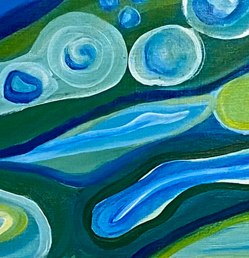 Primordial-Original-Acrylic-Abstract-Painting-Von-Aldenbruck-Studio-Portland-Oregon-Blue-Green-Biology-Art