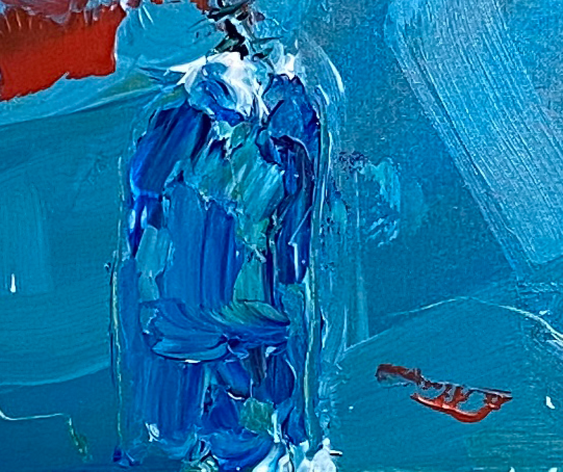 Winter-Morning-Original-Acrylic-Contemporary-Abstract-Fine-Art-Painting-Von-Aldenbruck-Studio-Portland-Oregon-Flowers-in-vase-blues-and-reds